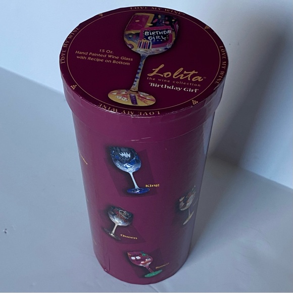 Birthday Girl Wine Glass Lolita New Open Box 15 Oz The Wine Collection Party - Picture 8 of 16